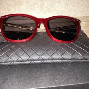 Bottega Veneta red sunglasses